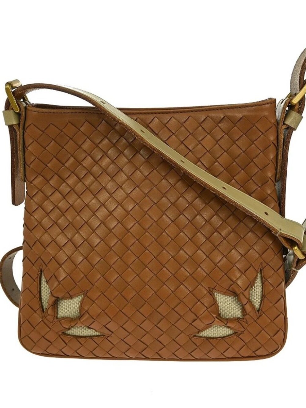 Bottega Veneta Brown Intrecciato Shoulder Bag